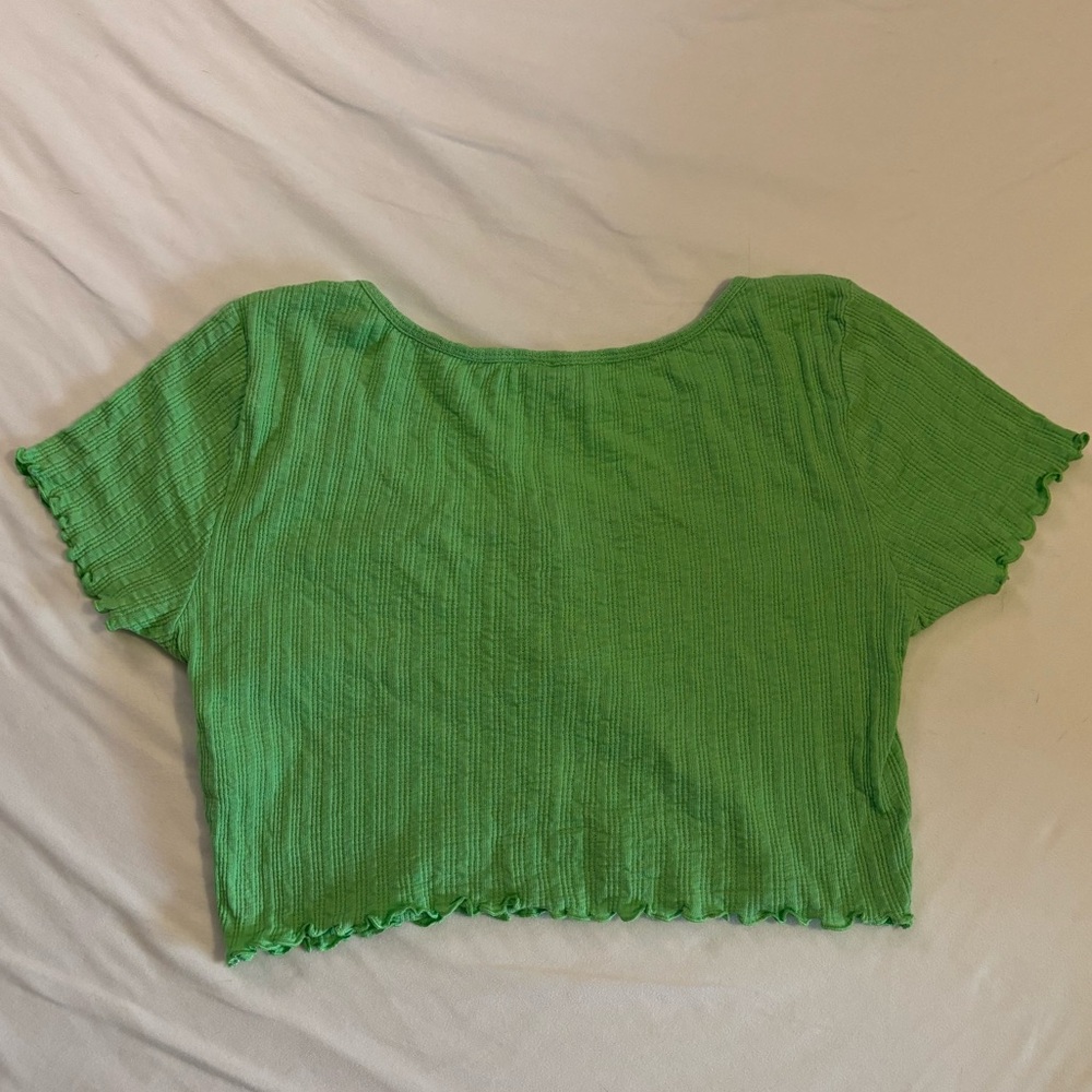 BP Green Ribbed Crop Top - Picture 4 of 4